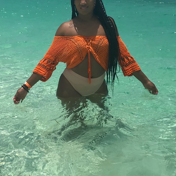 Orange crochet top - Picture 2 of 2